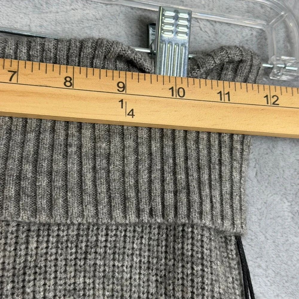 New Sincerely Jules High Rise Flare Leg Roll Top Pants Womens S Grey Knit - Picture 7 of 10